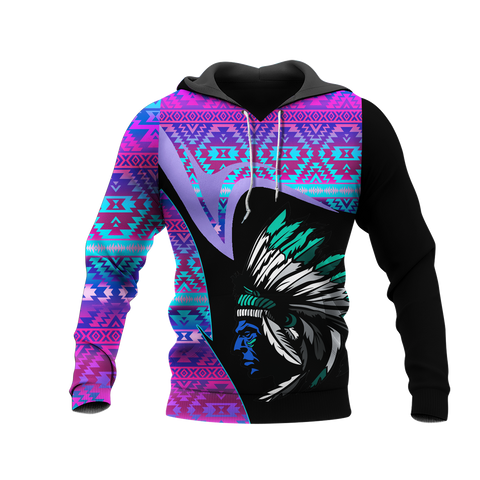 Powwow StoreHD0011539 Pattern Native Pride 3D Hoodie