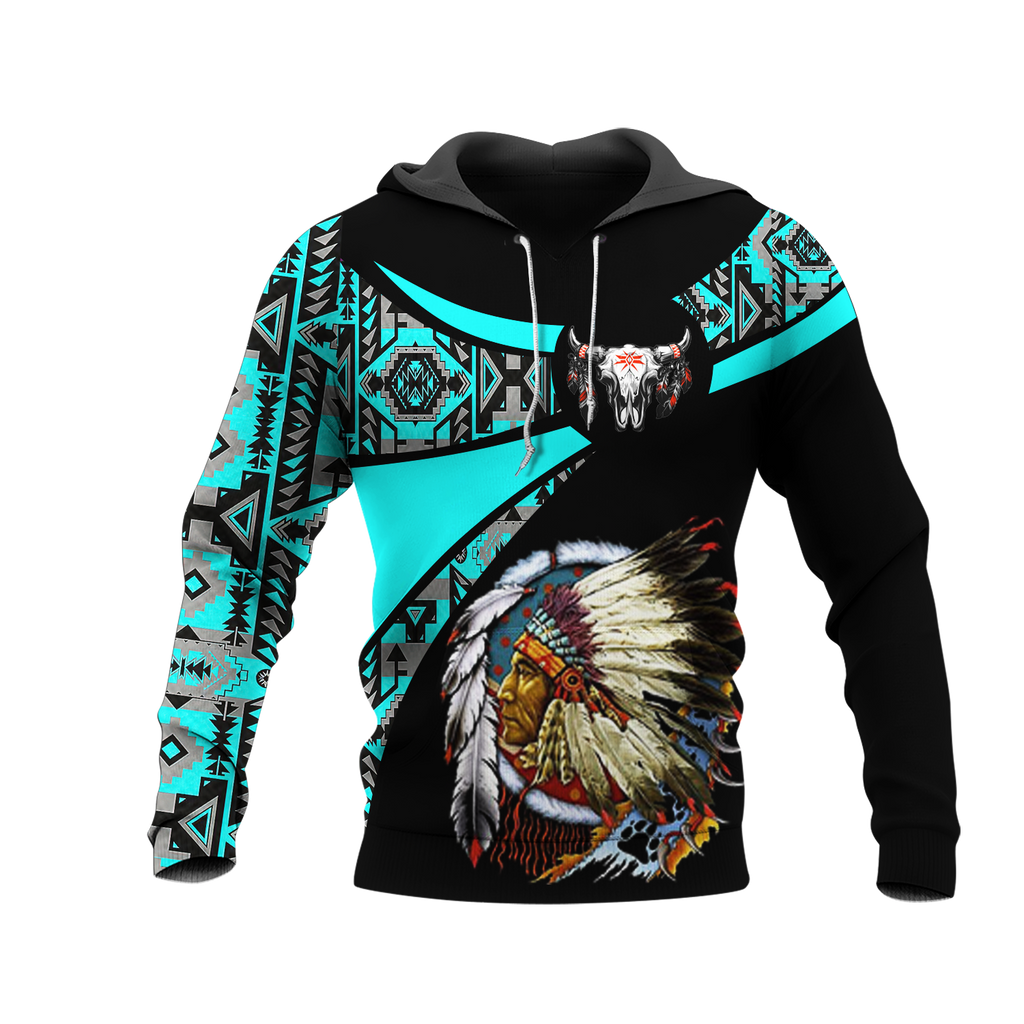 Powwow StoreHD000821 Pattern Native Pride 3D Hoodie