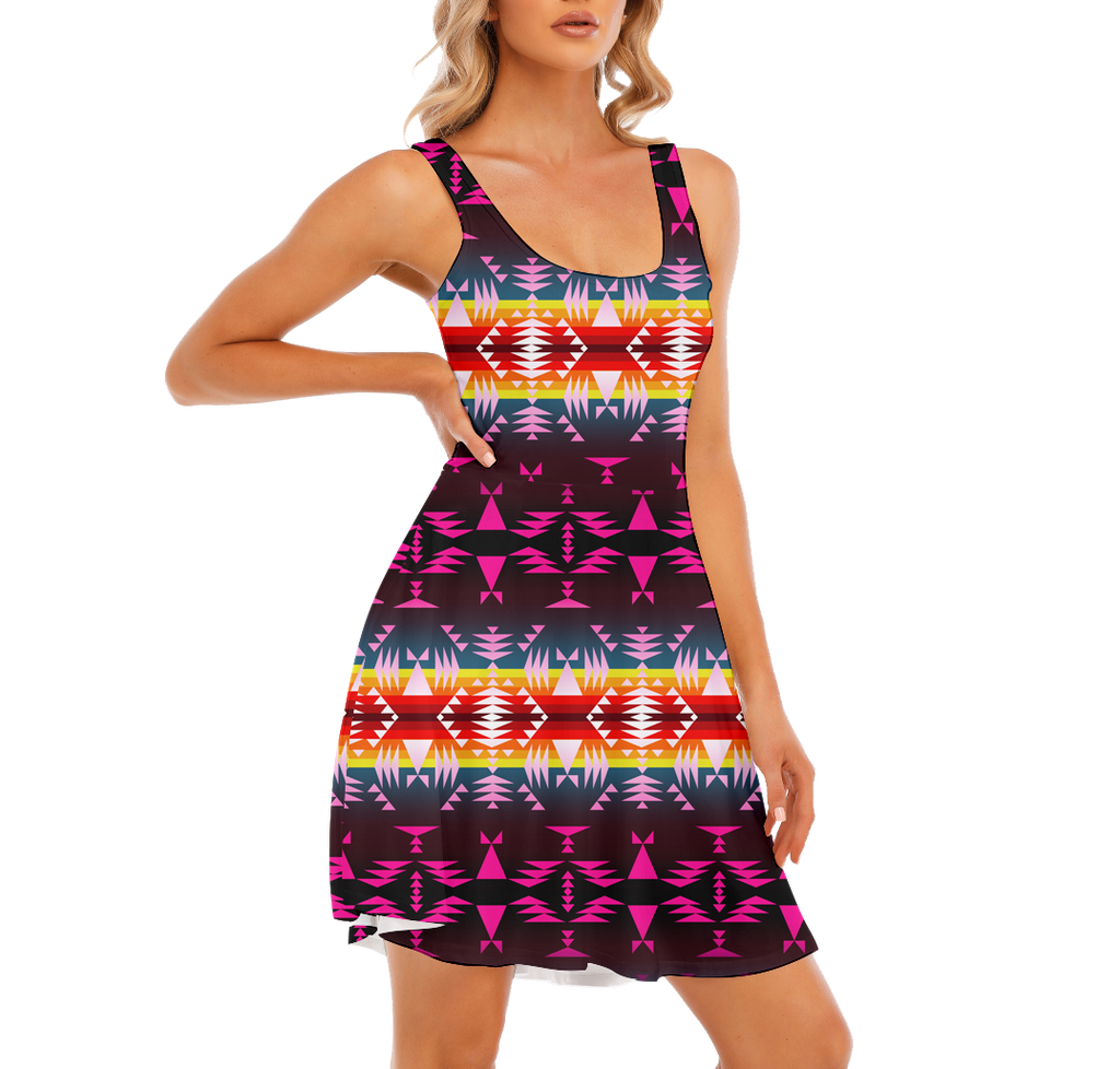 GB-NAT00653 Pattern Native Women's Tank Vest Dress