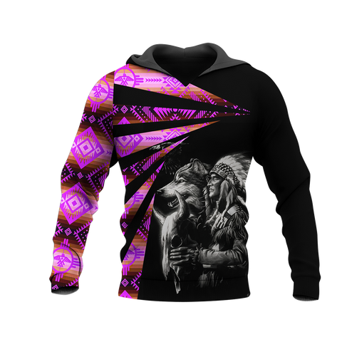 Powwow StoreHD0011905 Pattern Native Pride 3D Hoodie