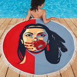 Powwow StoreGBNAT00536 Native American Design Beach Blanket