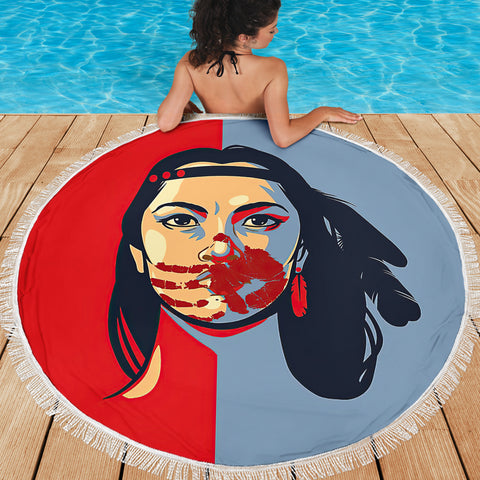 Powwow StoreGBNAT00536 Native American Design Beach Blanket