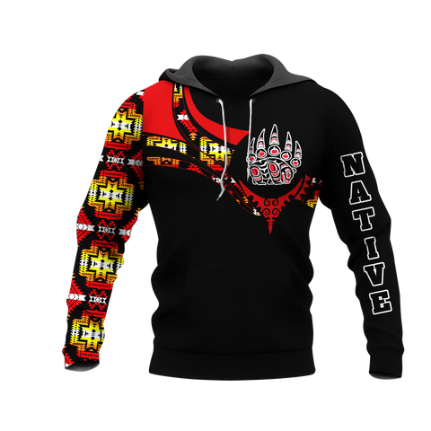 Powwow StoreHD0012512 Pattern Native Pride 3D Hoodie