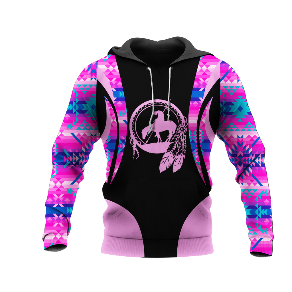 Powwow StoreHD001133 Pattern Native Pride 3D Hoodie