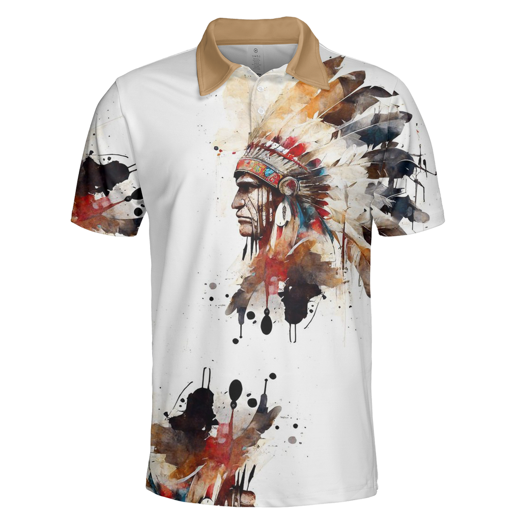 Powwow StorePOLO0058 Native American  Polo TShirt 3D