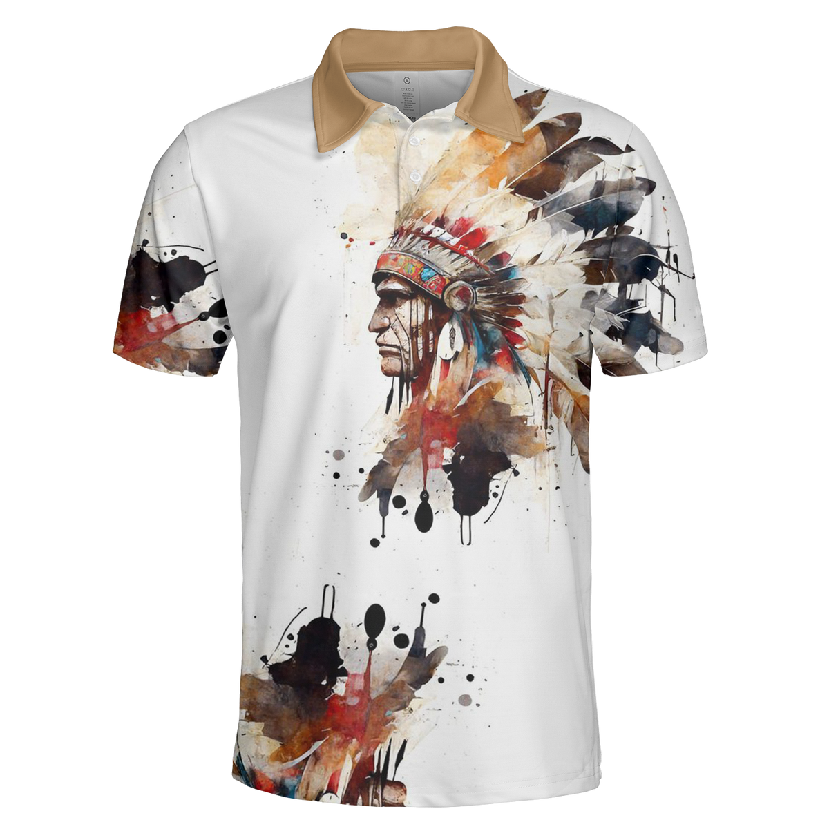 POLO0058 Native American  Polo T-Shirt 3D