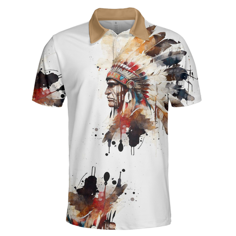 Powwow StorePOLO0058 Native American  Polo TShirt 3D