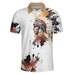 POLO0058 Native American  Polo T-Shirt 3D