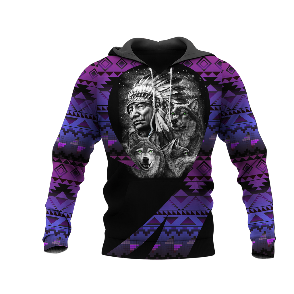 Powwow StoreHD0011633 Pattern Native Pride 3D Hoodie