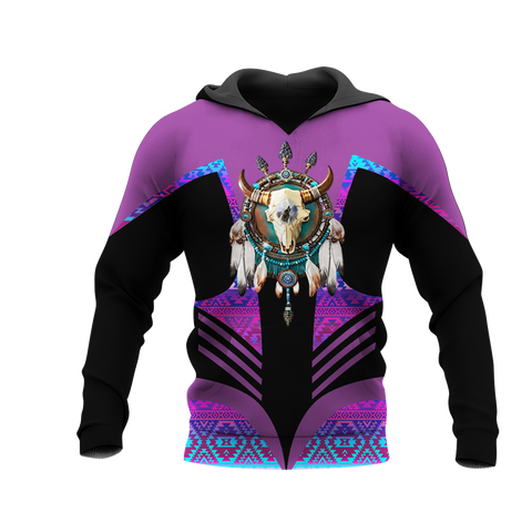 Powwow StoreHD001186 Pattern Native Pride 3D Hoodie