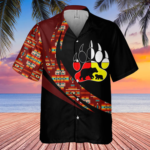 GB-HW000854 Tribe Design Native American Hawaiian Shirt 3D