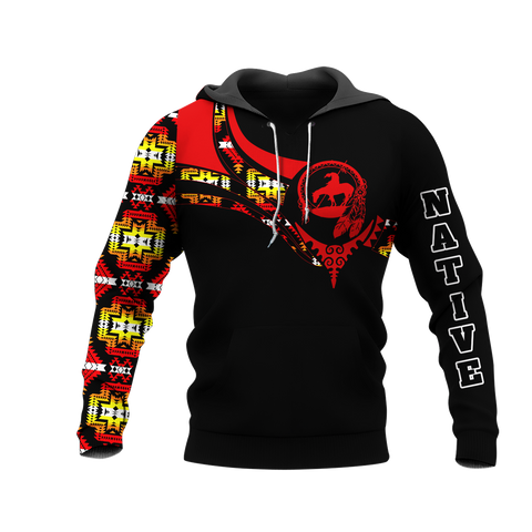 Powwow StoreHD0012514 Pattern Native Pride 3D Hoodie