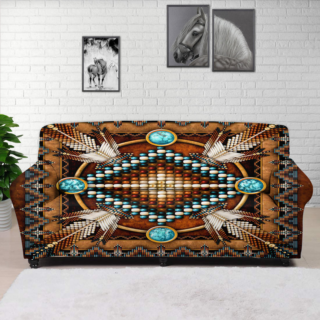 Powwow StoreGBNAT0002304 Native Tribal Pattern Native Sofa Cover