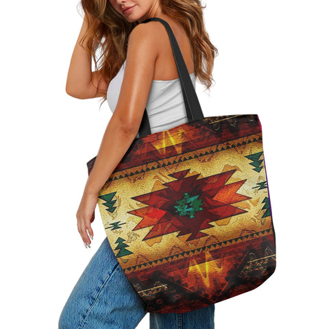 Powwow StoreGBNAT00068 Pattern Tribe Canvas Shopping Bag