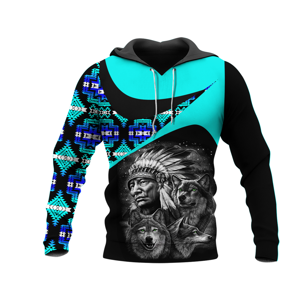 Powwow StoreHD0011427 Pattern Native Pride 3D Hoodie