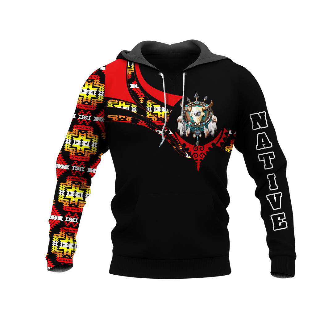 Powwow StoreHD0012513 Pattern Native Pride 3D Hoodie