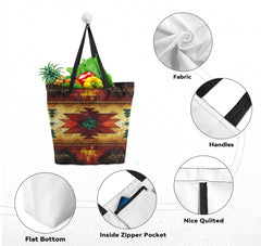 GB-NAT00068 Pattern Tribe Canvas Shopping Bag