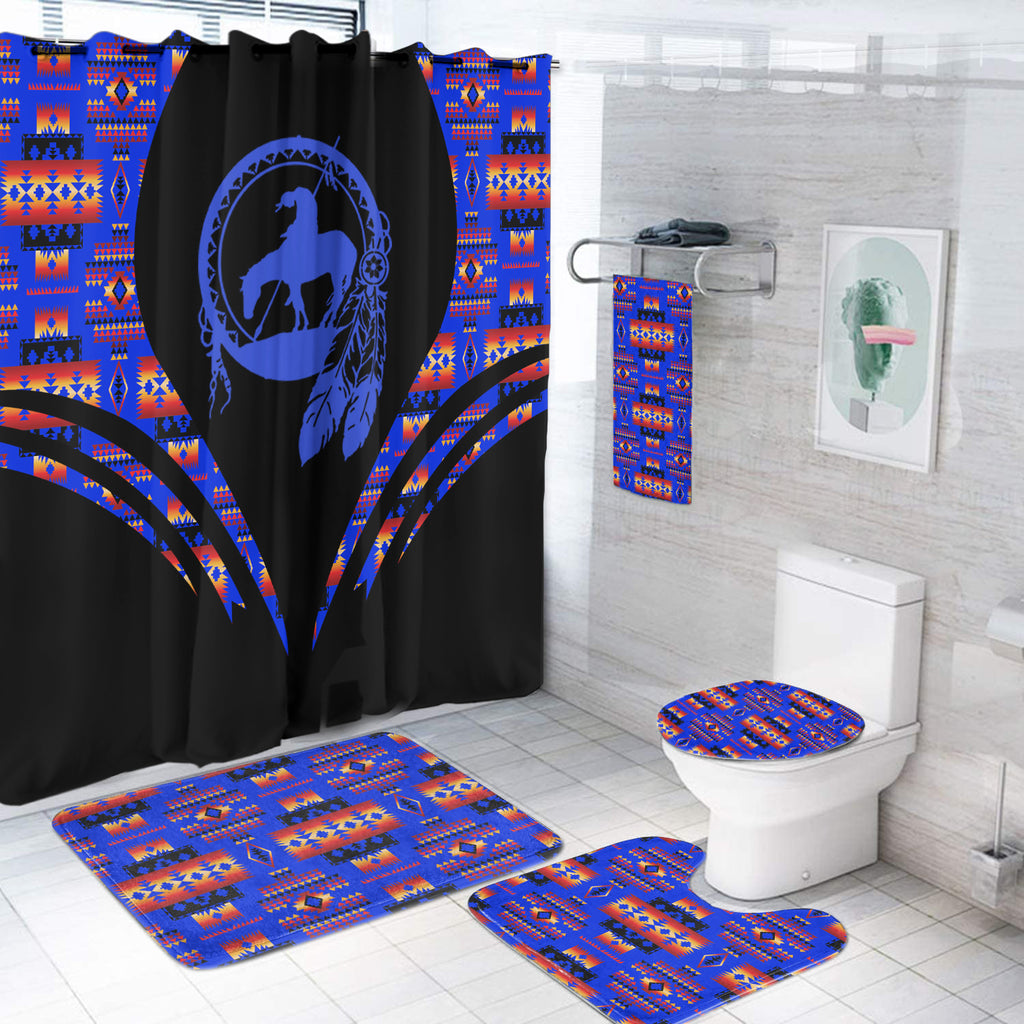 Powwow StoreBS000307 Pattern Native American Bathroom Set