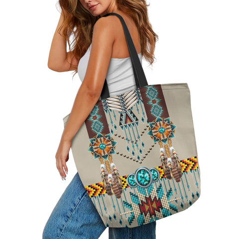 Powwow StoreGBNAT00069 Pattern Tribe Canvas Shopping Bag