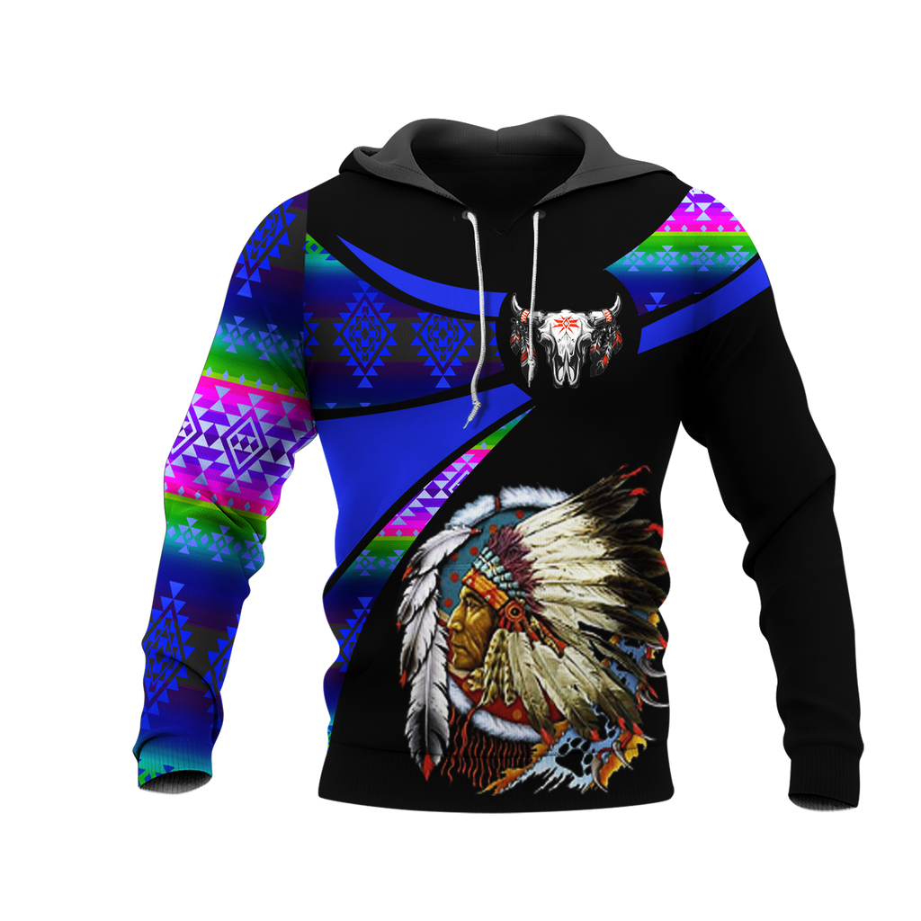 Powwow StoreHD000824 Pattern Native Pride 3D Hoodie