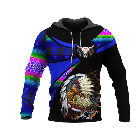 Powwow StoreHD000824 Pattern Native Pride 3D Hoodie