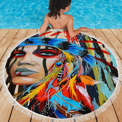 Powwow StoreSCT0010 Native American Design Beach Blanket