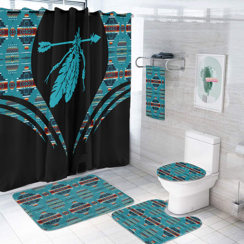 BS-000318 Pattern Native American Bathroom Set