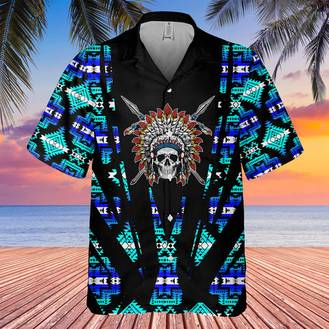 Powwow StoreGBHW000429  Tribe Design Native American Hawaiian Shirt 3D