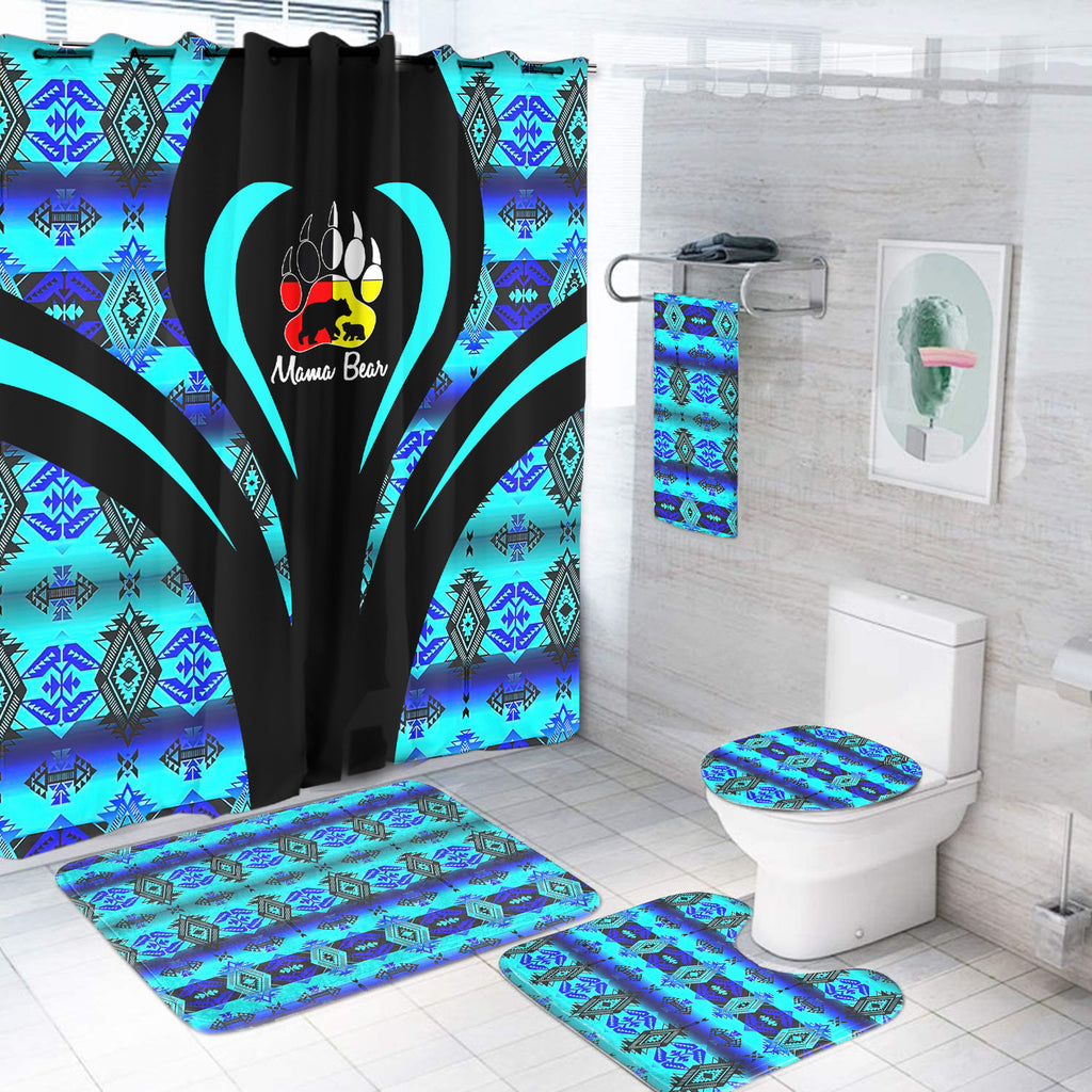 Powwow StoreBS000320 Pattern Native American Bathroom Set