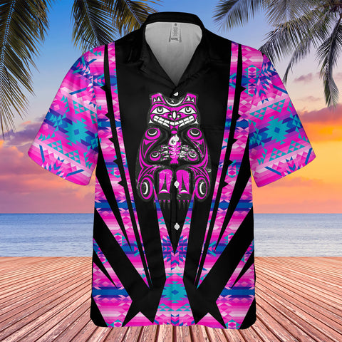 Powwow StoreGBHW000433  Tribe Design Native American Hawaiian Shirt 3D