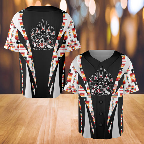 Powwow StoreBJ000158 Pattern Native Baseball Jersey