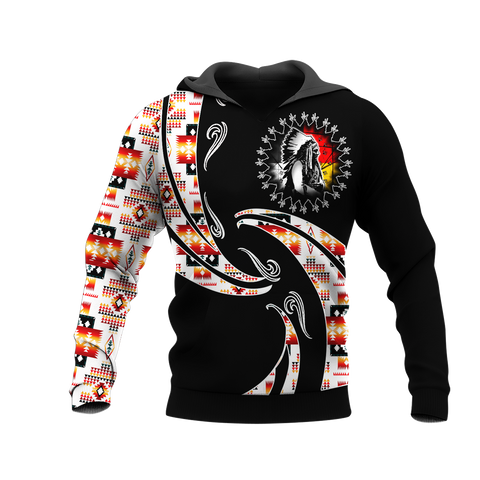 Powwow StoreHD0012375 Pattern Native Pride 3D Hoodie