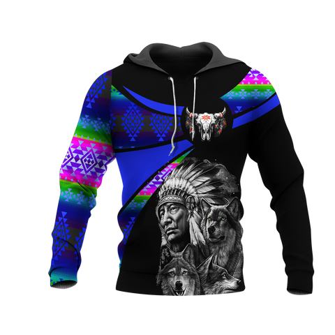 Powwow StoreHD000826 Pattern Native Pride 3D Hoodie