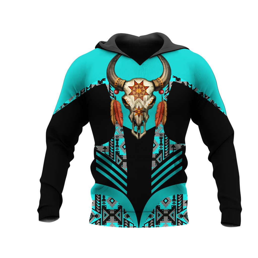 Powwow StoreHD001189 Pattern Native Pride 3D Hoodie