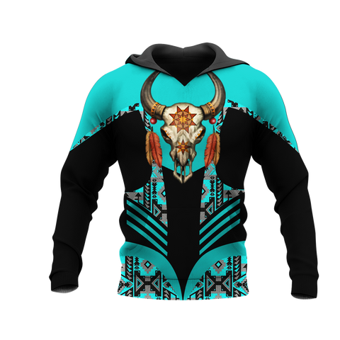 Powwow StoreHD001189 Pattern Native Pride 3D Hoodie