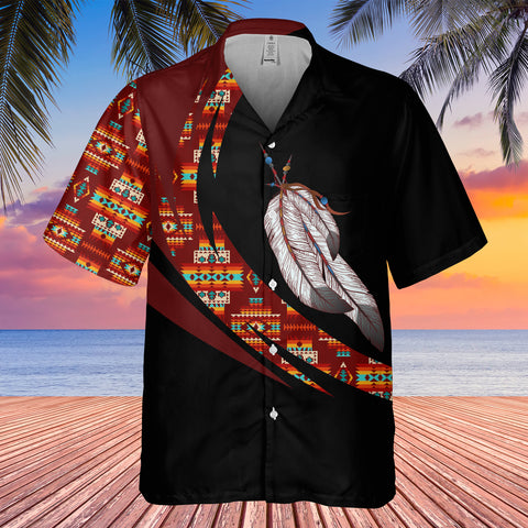 GB-HW000857 Tribe Design Native American Hawaiian Shirt 3D