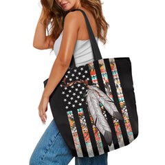 GB-NAT00108  Pattern Tribe Canvas Shopping Bag