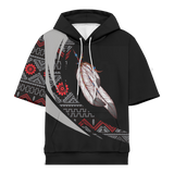 Powwow StoreHD0012353 Pattern Native Pride 3D Short  Hoodie