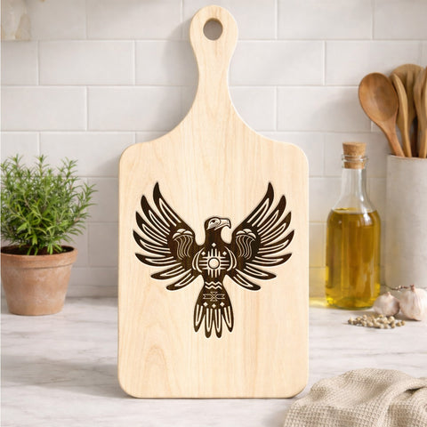 2HKKZB07M10 Thunderbird Native American Light-colored Cutting Board