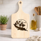 2HKKZB07M11 DC250113-M03 A Brave Warrior Native American Light-colored Cutting Board