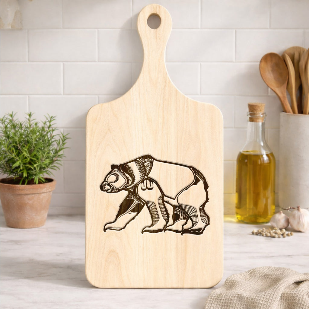 2HKKZB07M16 Bear Native American Light-colored Cutting Board