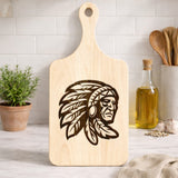 2HKKZB07M2 Chief v11 Native American Light-colored Cutting Board