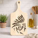 2HKKZB07M3 Chief Native American Light-colored Cutting Board