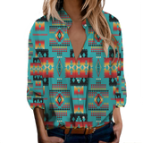 Powwow StoreGBNAT0004601 Tribe Design Native Women's LongSleeved Shirts