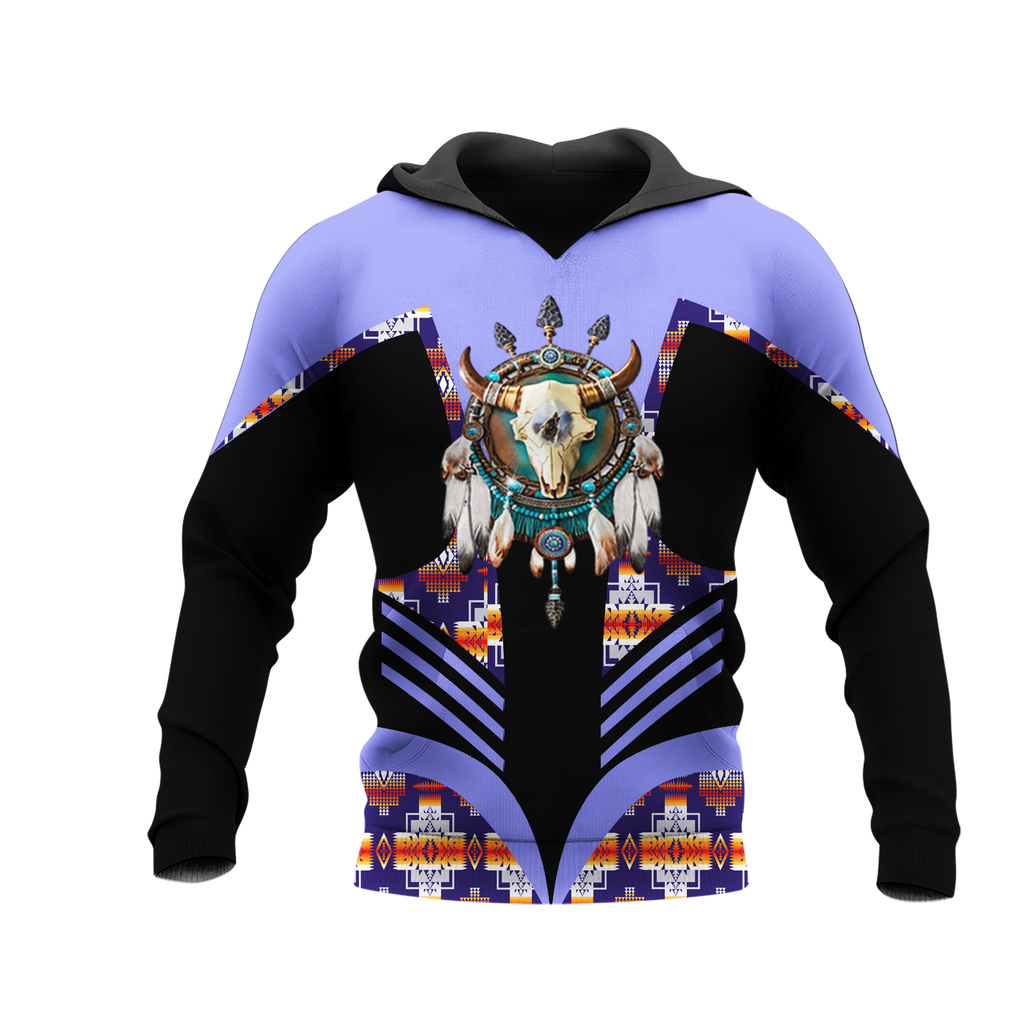 Powwow StoreHD001163 Pattern Native Pride 3D Hoodie