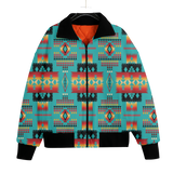 GB-NAT00046-01 Pattern Native American Unisex Knitted Fleece Lapel Outwear