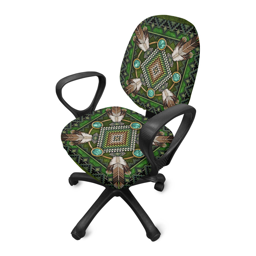 GB-NAT00023 Design Native American Office Chair Cover
