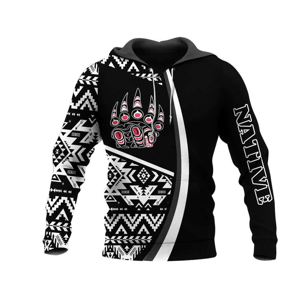 HD0013391 Bear Native American Pride 3D Hoodie