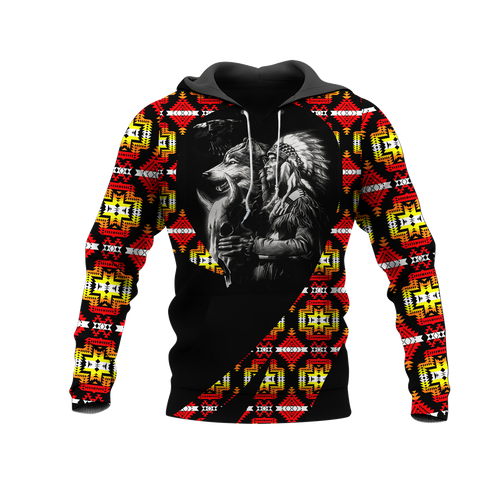 Powwow StoreHD0011610 Pattern Native Pride 3D Hoodie