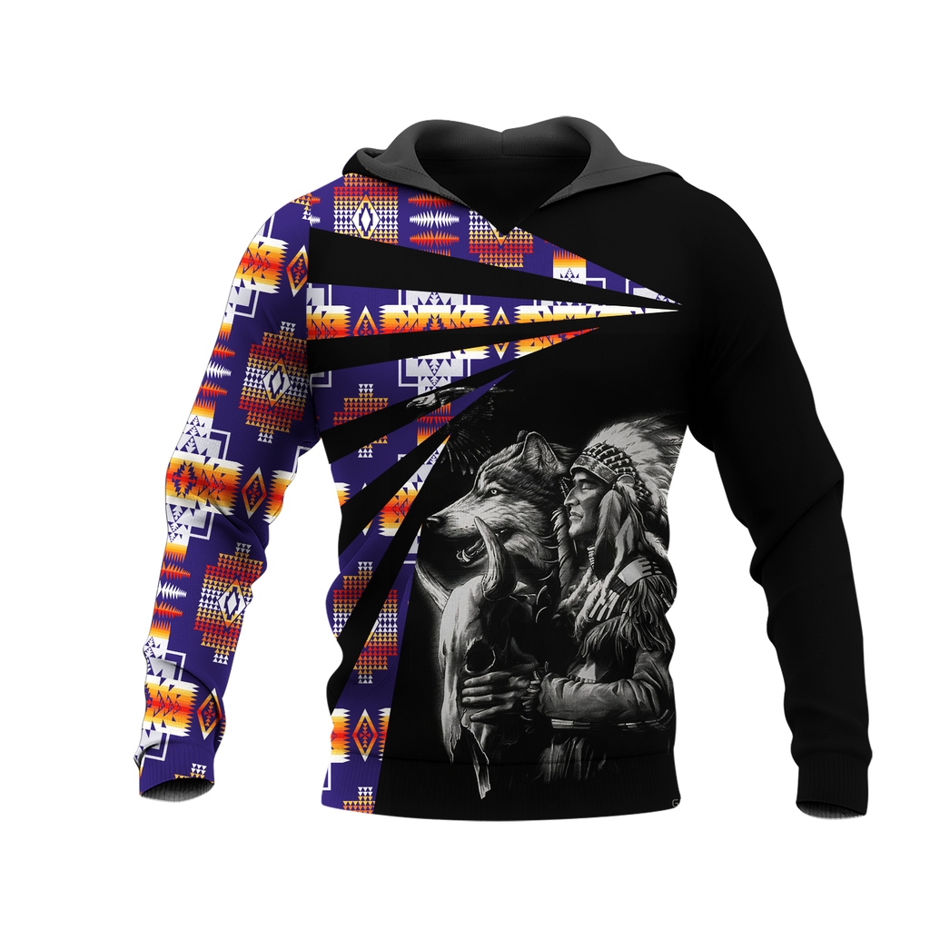 Powwow StoreHD0011884 Pattern Native Pride 3D Hoodie